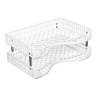 Document Tray White 395mm x 260mm x 60mm Pack of 2